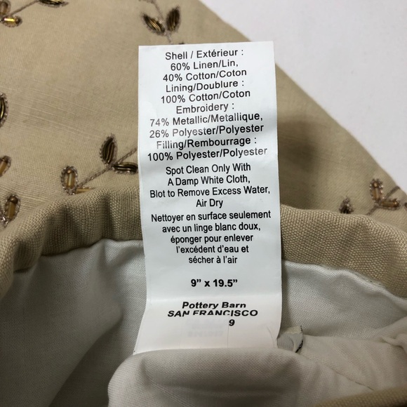 Pottery Barn 2 Linen Cotton Blend Lattice Jewel Christmas Stockings 9 X 19.5 In - Picture 12 of 12